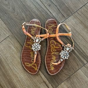 Sam Edelman Grayson Jeweled T-Strap Sandals